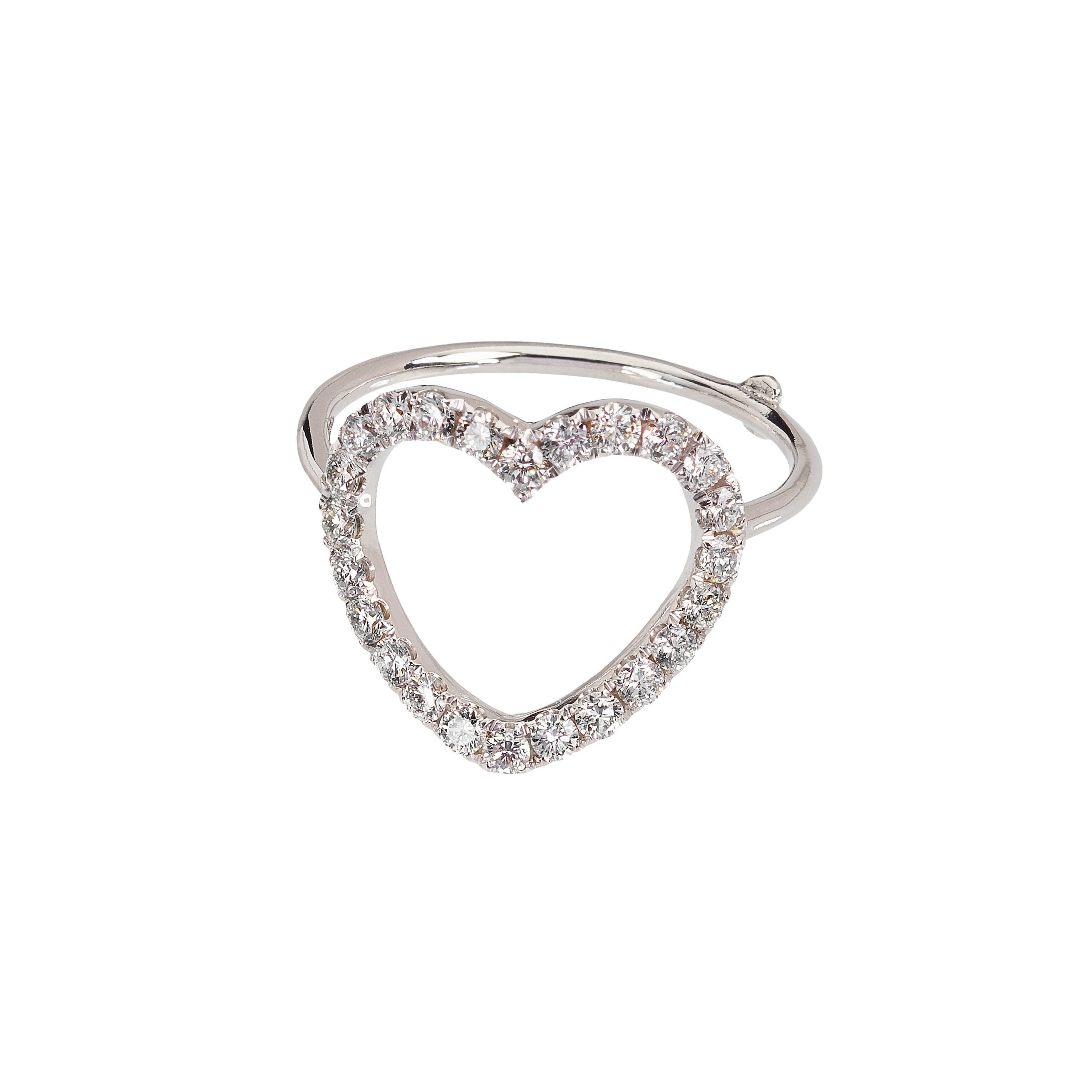 ANELLO CON CUORE A FILO E DIAMANTI Orologi Gioielli Top Class