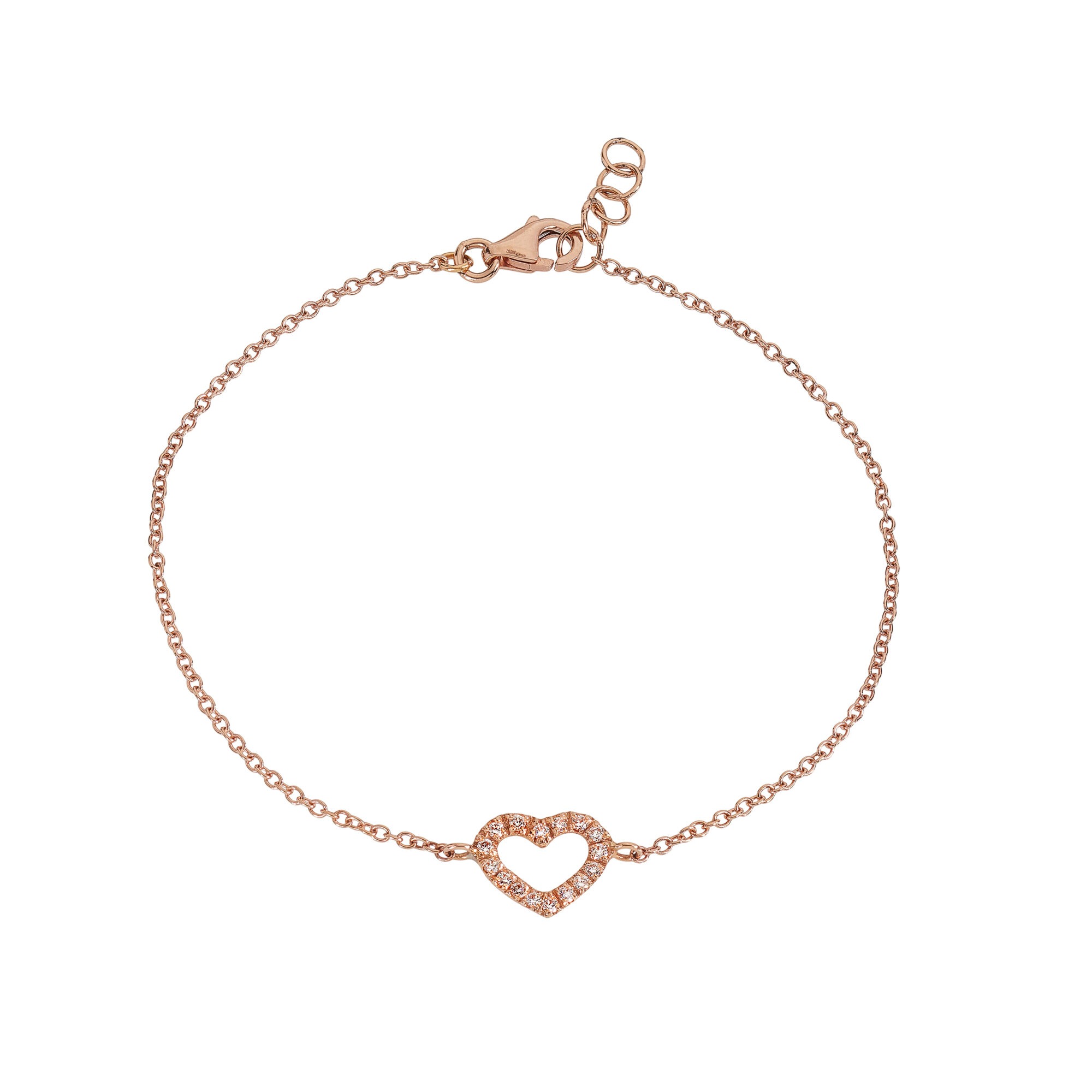 Bracciale Catena Con Cuore E Diamanti Orologi Gioielli Top Class